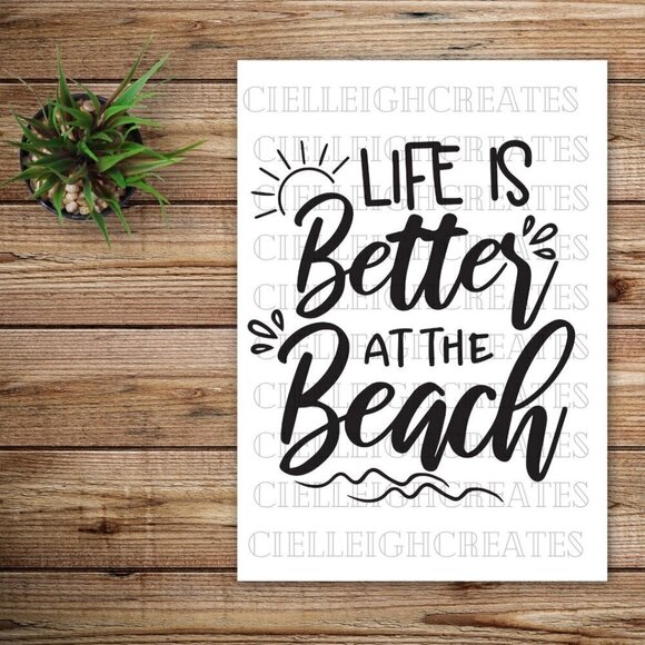 *2 for $20* Life is Better at the Beach Vinyl Decal Sticker Handcrafted - Picture 1 of 5